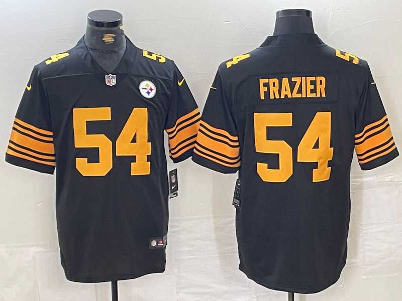 Men%27s Pittsburgh Steelers #54 Zach Frazier Black Color Rush Untouchable Limited Stitched Jersey